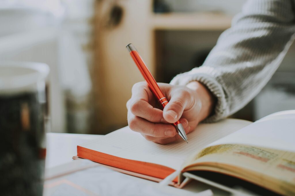 Photo of someone building the habit of journaling