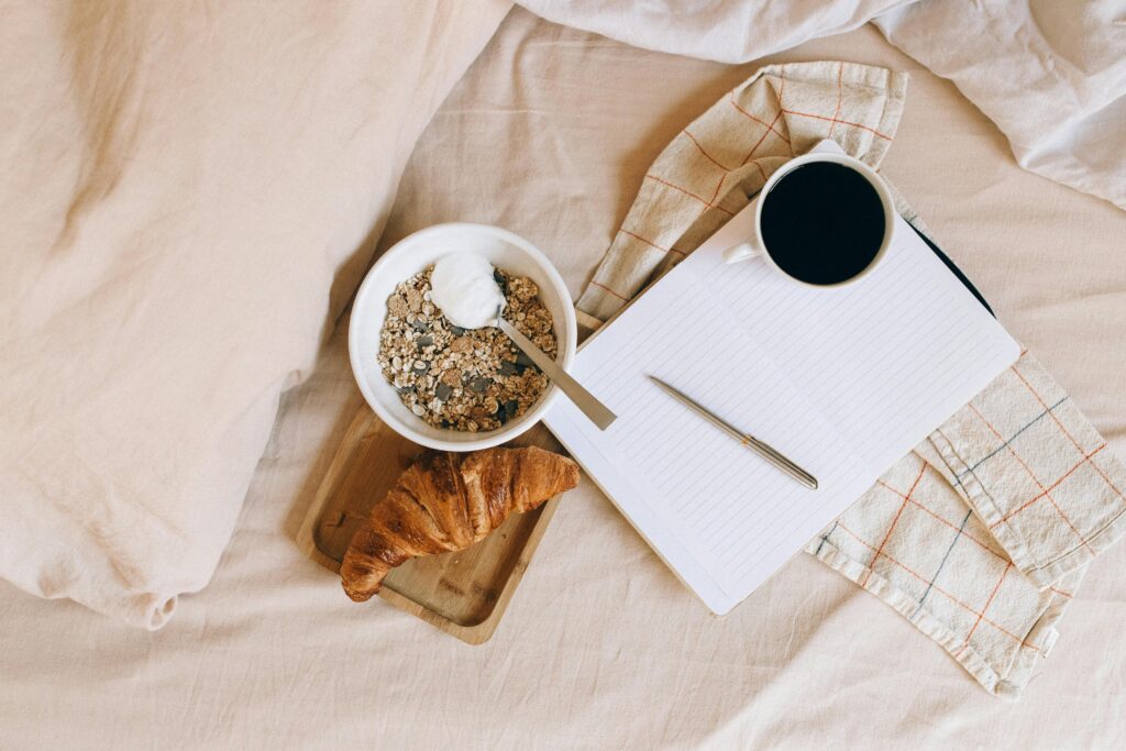 Picture of an example healthy morning routine